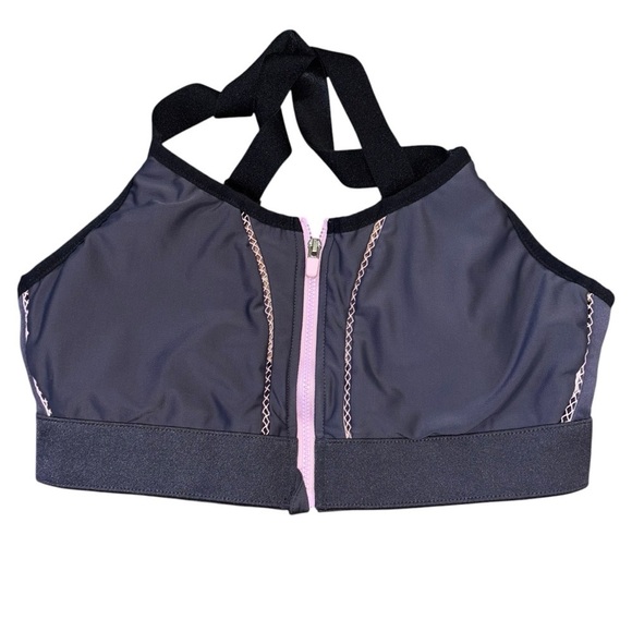 Fabletics Zoe High Support Sports Bra Gray Pink Women’s M Workout CrossFit Run - Picture 1 of 12